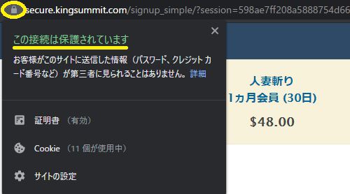 �l�Ȏa��̌��σy�[�W��SSL������Ă���